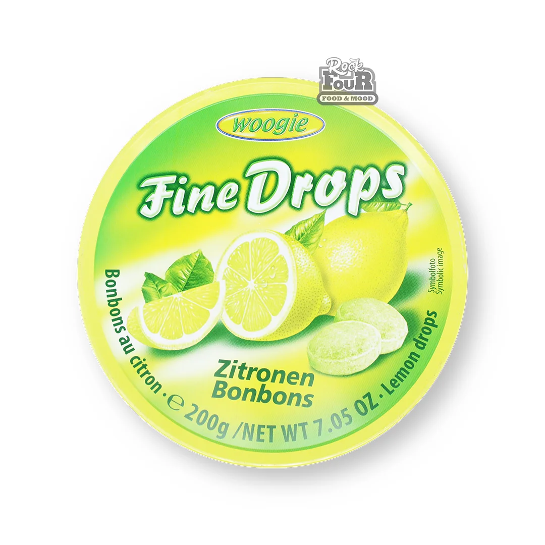 Леденцы «Woogie Fine Drops» со вкусом лимона 200г